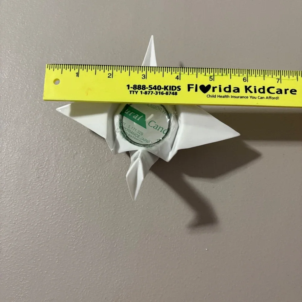 White Origami Crane Candle Holder Tealight Holder Ceramic Unique iem‎
